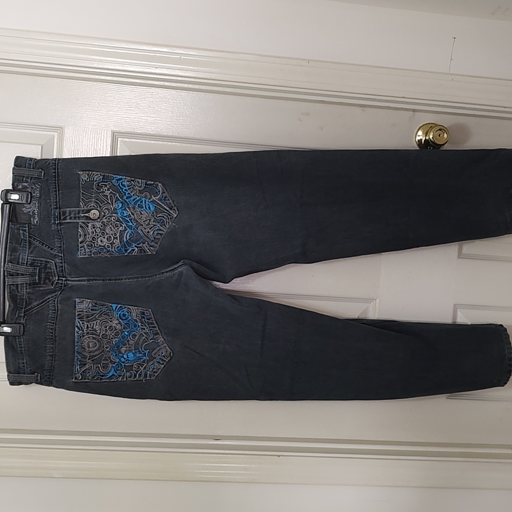 5ive Jungle Jeans Men’s 40x30, Straight Leg, Decorative Details On Pockets